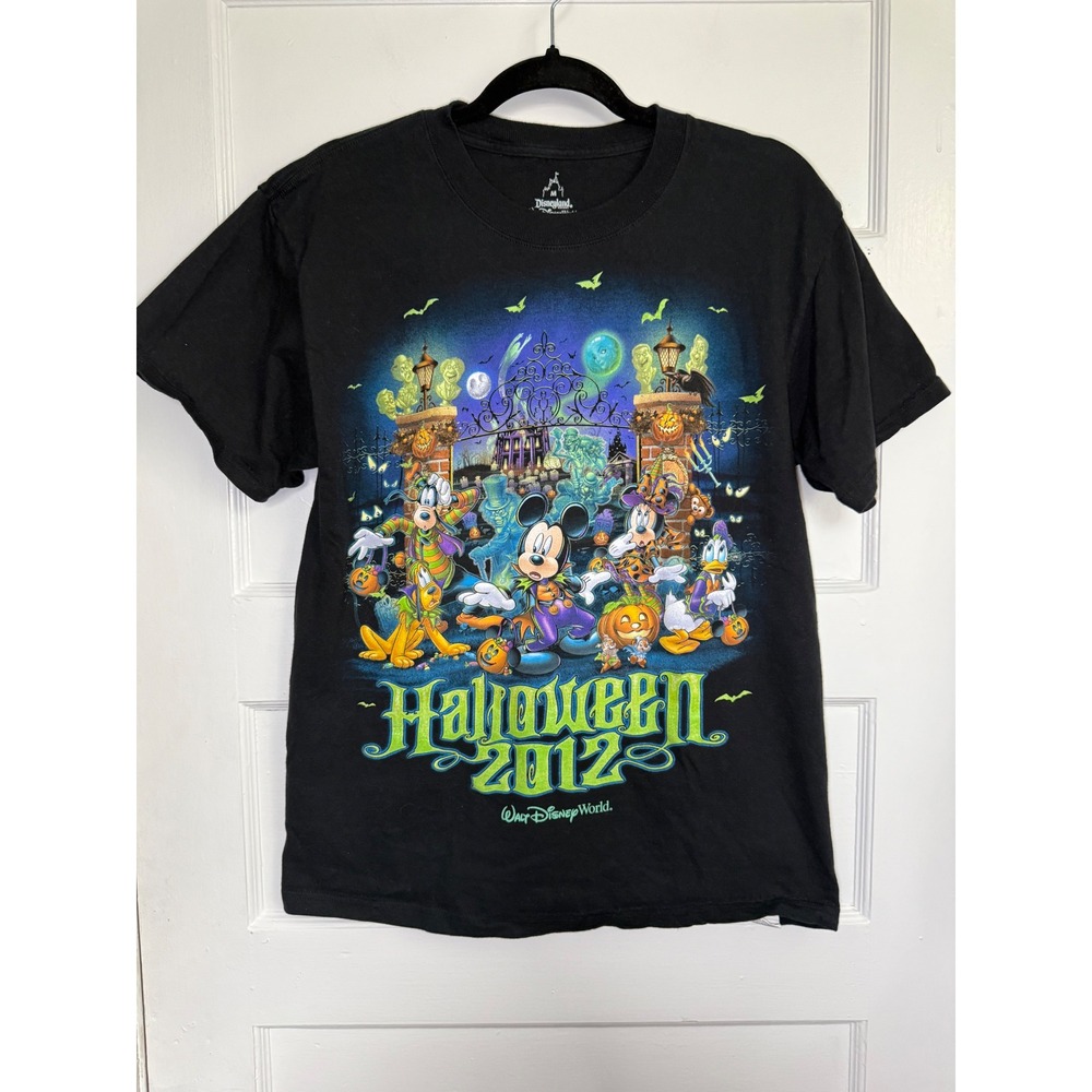 Disney Parks Halloween 2012 Mickey Mouse Friends Glow in the Dark T-Shirt Med